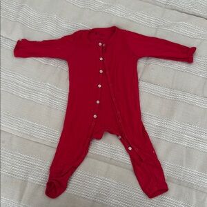 Kyte BABY Red Footies One Piece Soft and Cozy